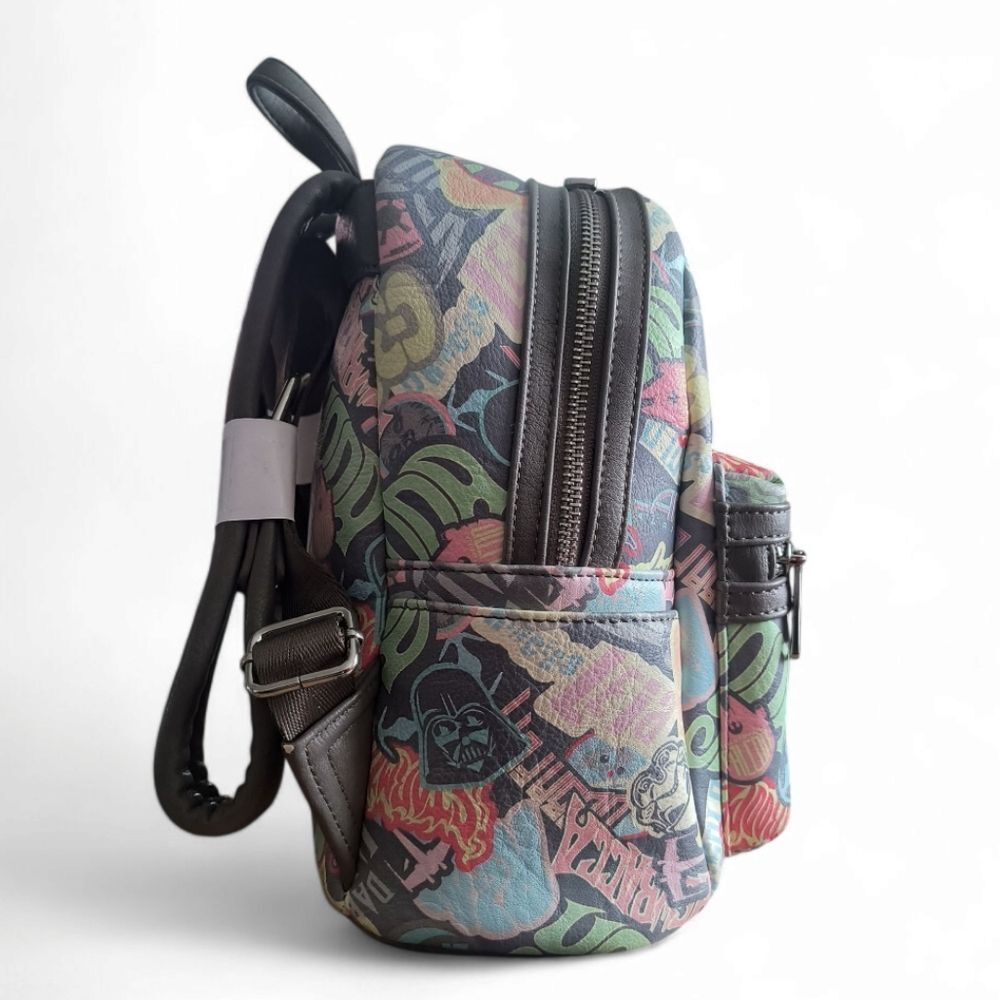 Loungefly Star Wars Pastel Graffiti Sticker Mini Backpack - Picture 2 of 15